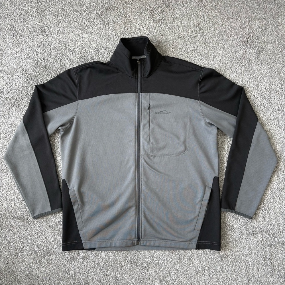 Eddie Bauer Jacket Mens size M Full Zip Casual Soft Shell Pockets Outdoor